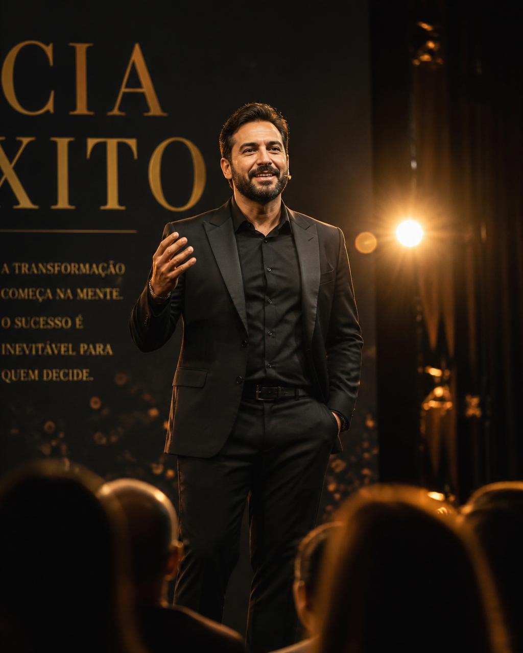 Luiz Fernando Borja no palco durante a imersão presencial Eu Sou o Meu Negócio